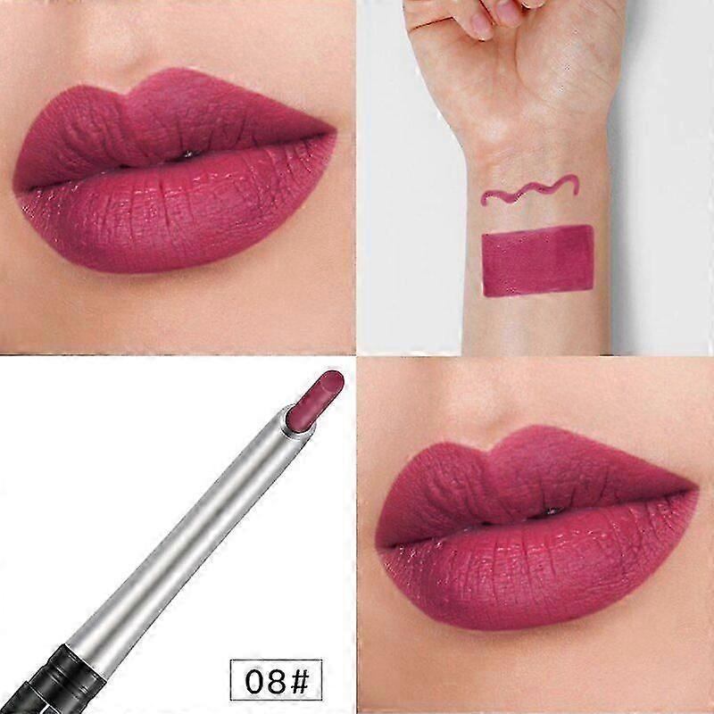 Lipstick 2-in-1 Rich Color Lip Liner Pencil Matte High Color Rendering