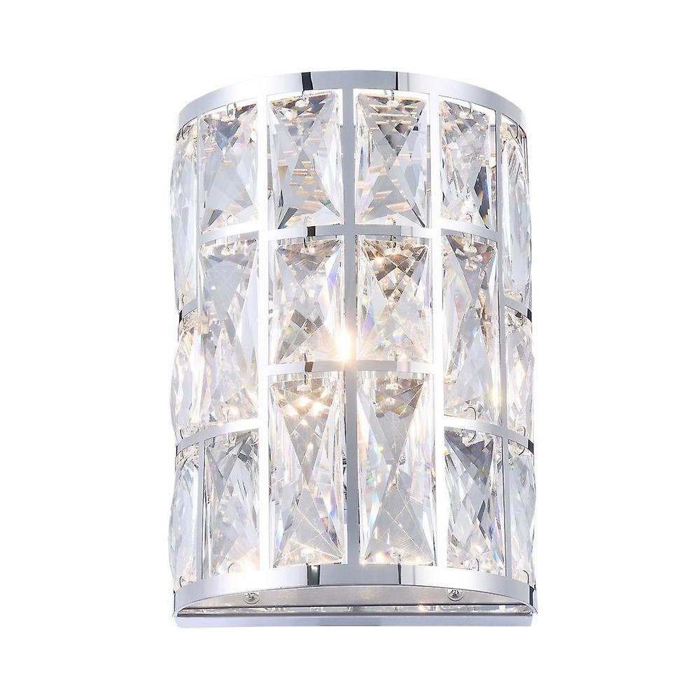Gelid Wall Lamp Chrome & Crystal, 1 Light, G9