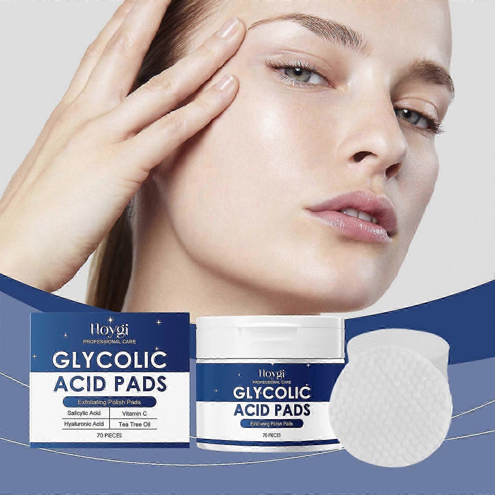 Exfoliating Pads - Glycolic Acid Resurfacing Pads for Face with Vitamins C- Face Pads with Salicylic Acid, Exfoliating Peel Pads for Face with Deep Cl