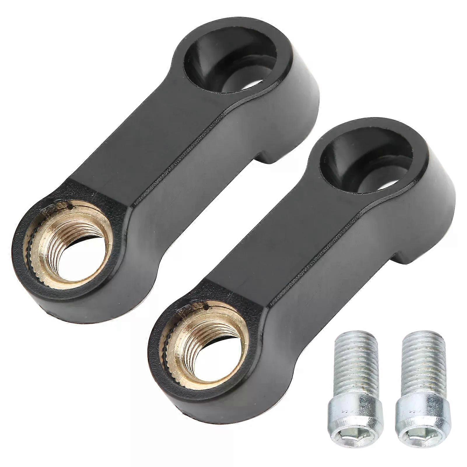 2pcs 04in M10 Motorcycle Mirror Riser Spacers Extension Adapter Universal Accessory