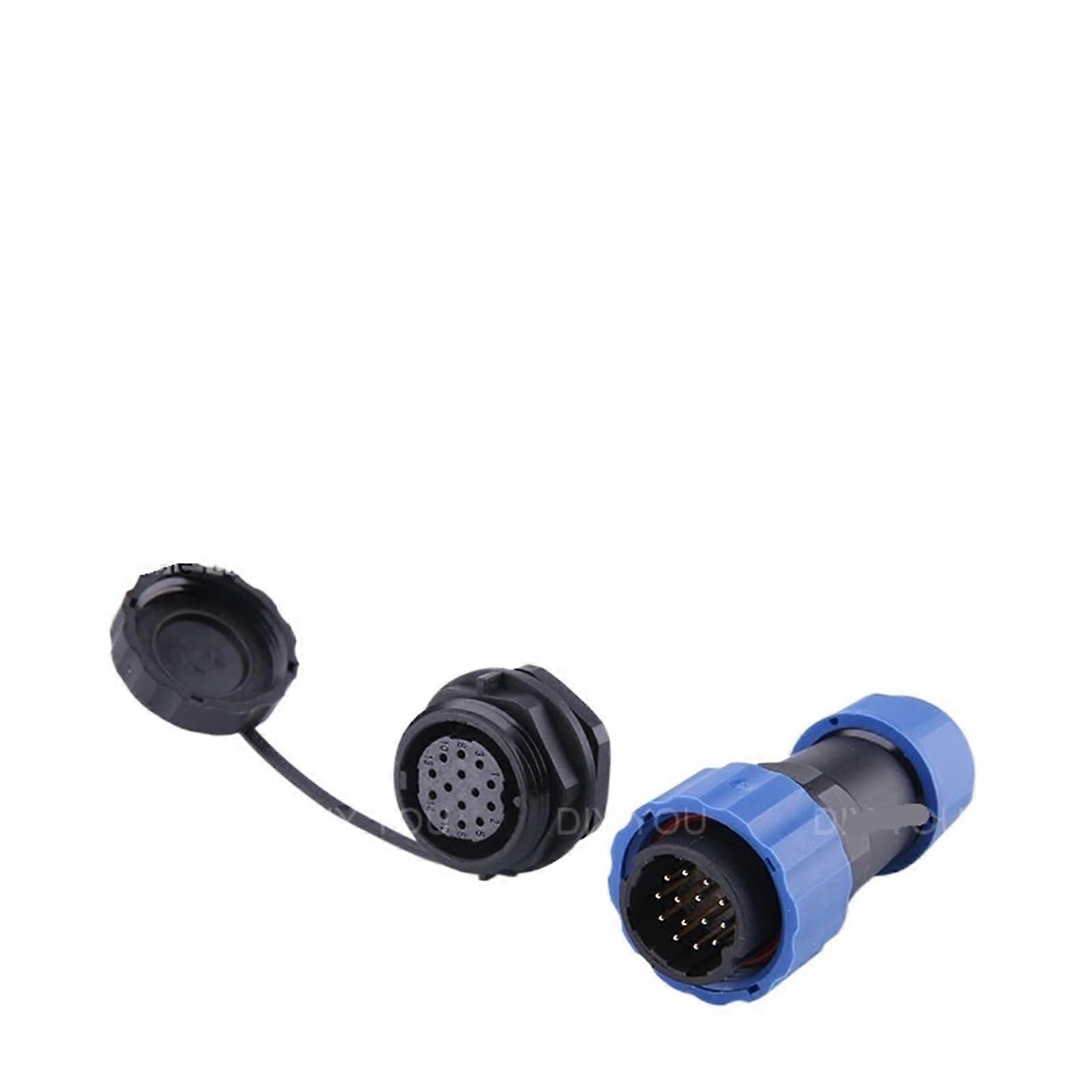 SP20 IP68 Rear nut Connector 1/2/3/4/5/6/7/9/10/12/14Pin Aviation Connector and Socket(SP20-14L)