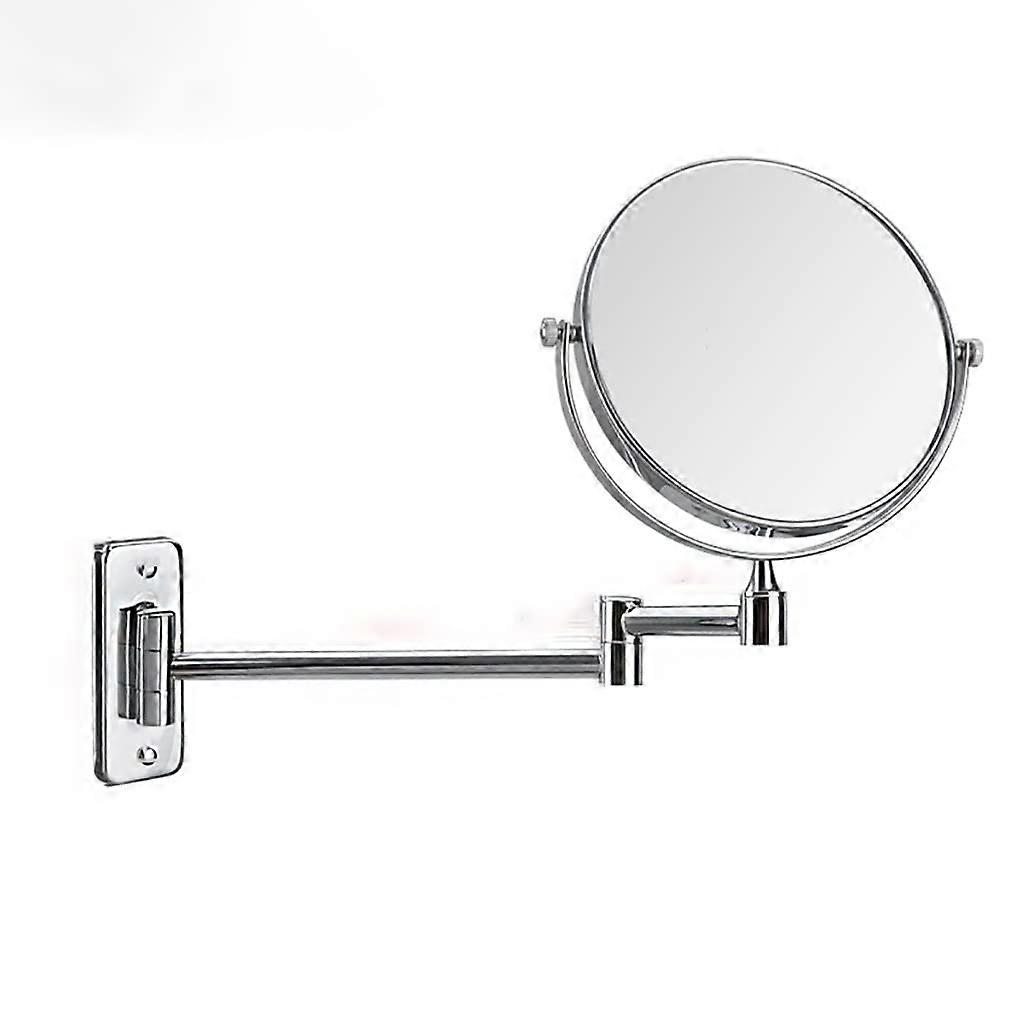 Retractable Metal Wall Mounted Mirror 3X Magnification Double-Sided for Bathroom Vanity 6-Inch Size