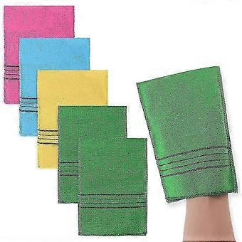 5 Pcs Exfoliating Mitt Asian Korean Exfoliating Washcloth,reusable Double Sided Exfoliating Gloves Dead Skin Towels Bath Accessories