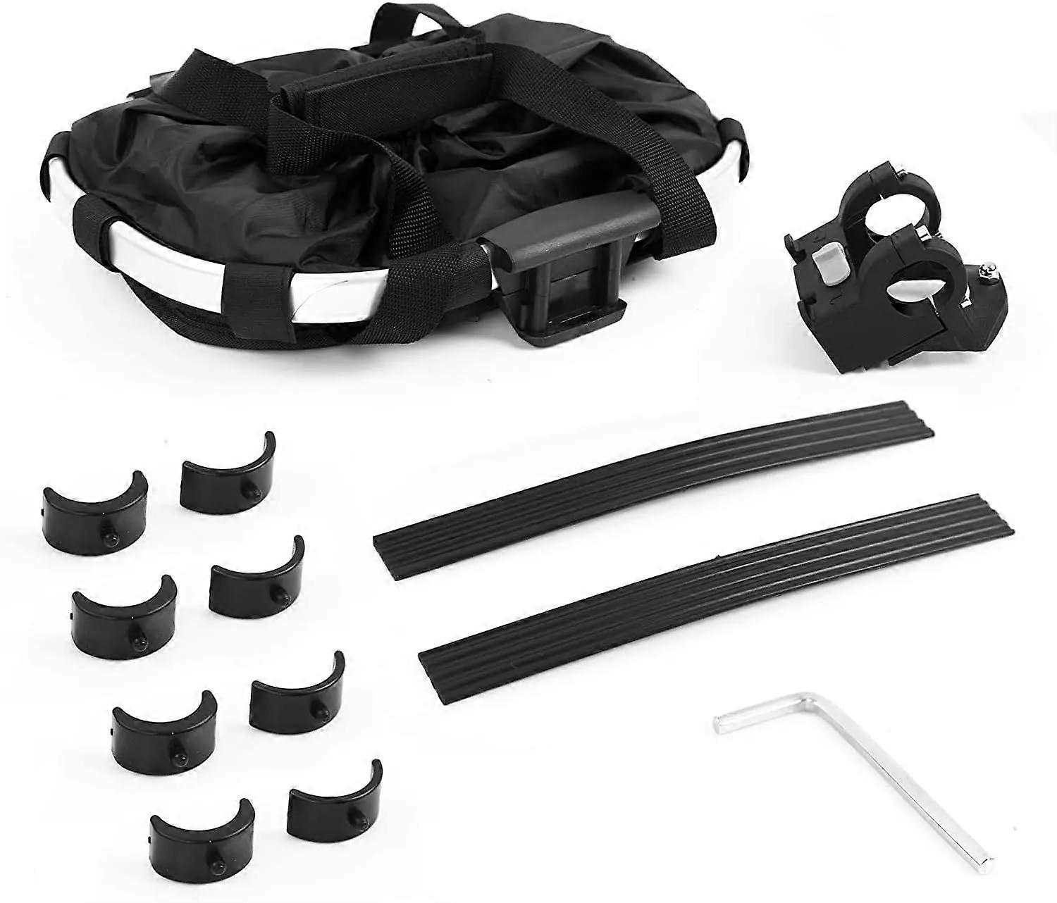 2 Pieces Bicycle Basket Handlebar Basket Front 13''x10''x10'', Folding Detachable, Cycling Picnic Bag