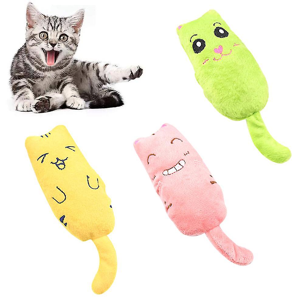 3 Pieces Cat Toys Interactive Soft Plush Catnip Toys Cat Chew Toy
