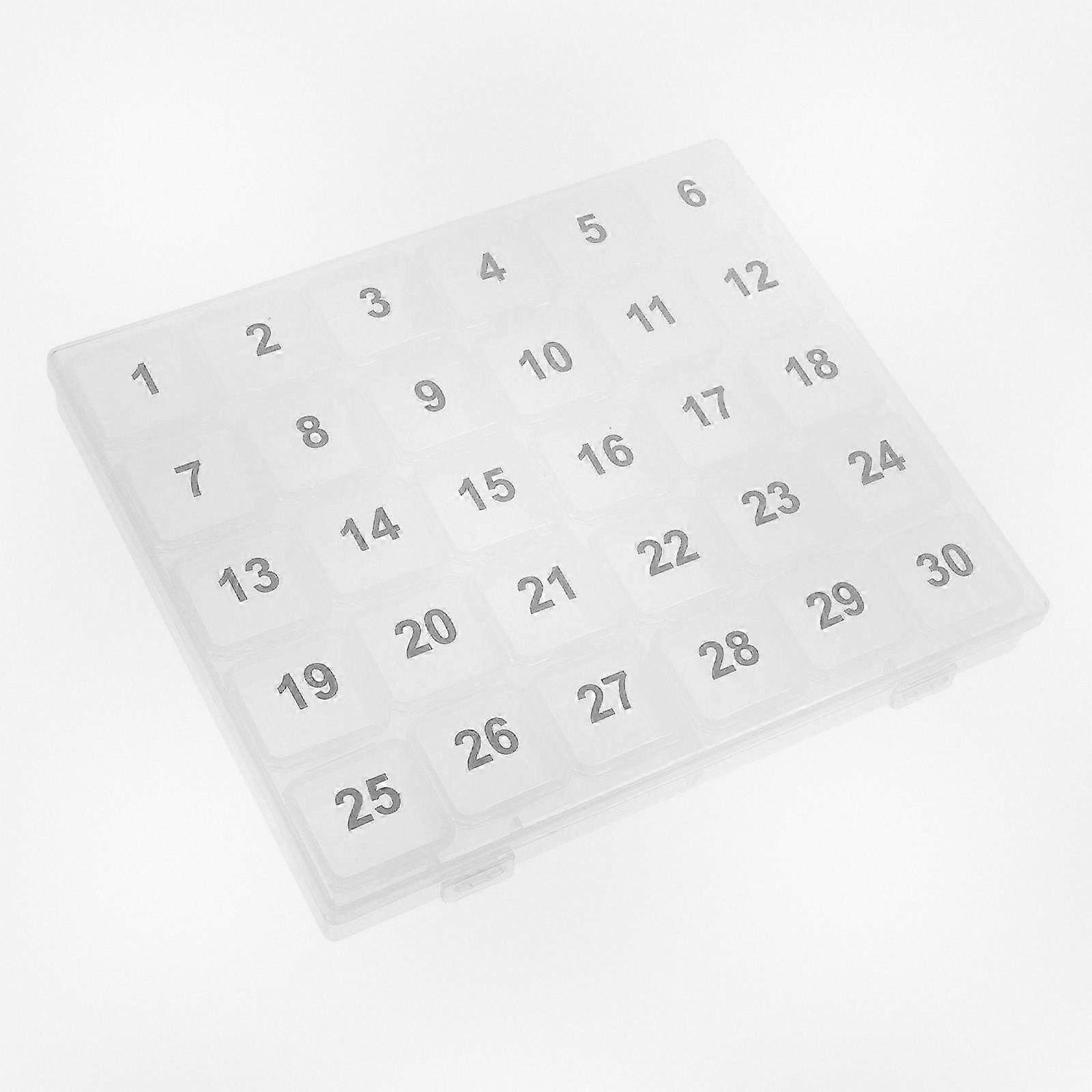 Large Capacity Portable Travel Storage Organizer for Monthly Medications with 30 Grids - Ideal for Organizing Pills