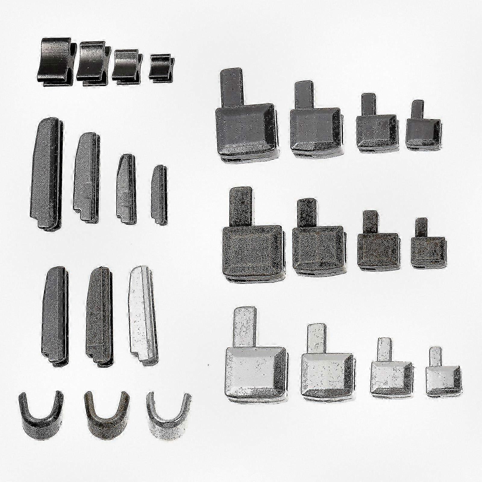 24 Piece Metal Zipper Slider Head Retainer Insertion Pin Zipper Stop Accessories Set for Coat Home DIY (Mixed Colors, Sizes 3/5/8/10)