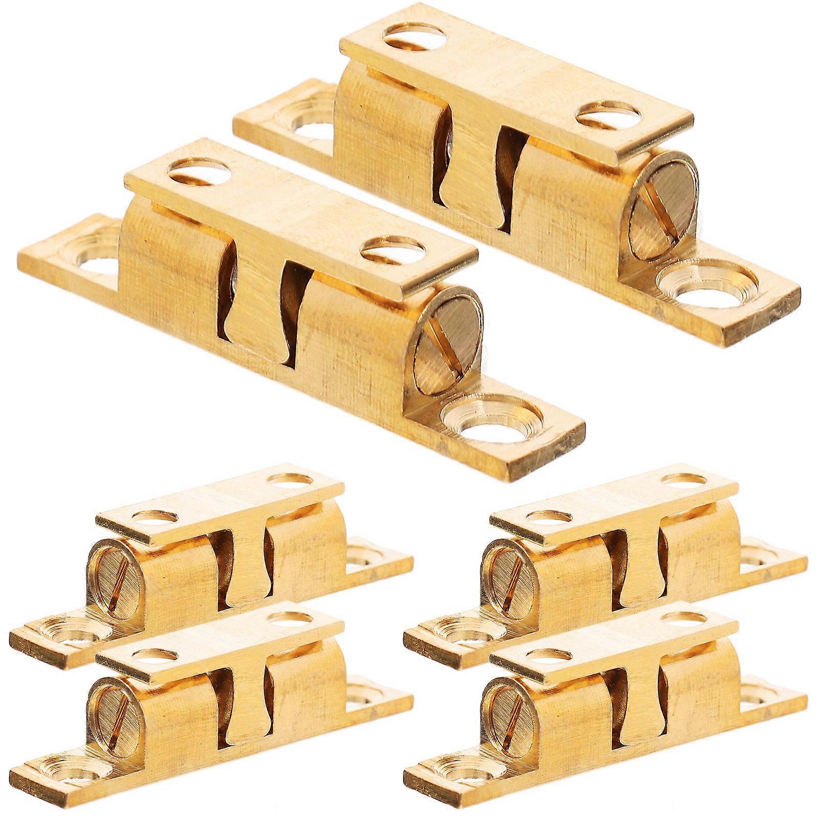 6pcs Brass Ball Catch Cabinet Latch Tension Door Catch for Closet Wardrobe Hardware Easy Installation Space Optimization Multipurpose Use