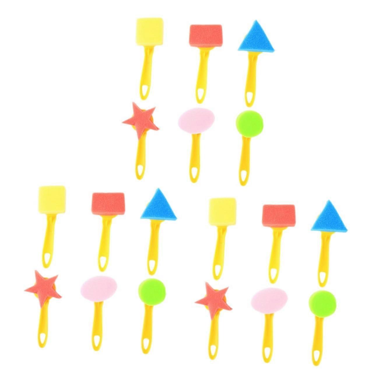 3sets Sponge Paint Art Sponges Set Round Paint Pens for DIY Decorations 6pcs3