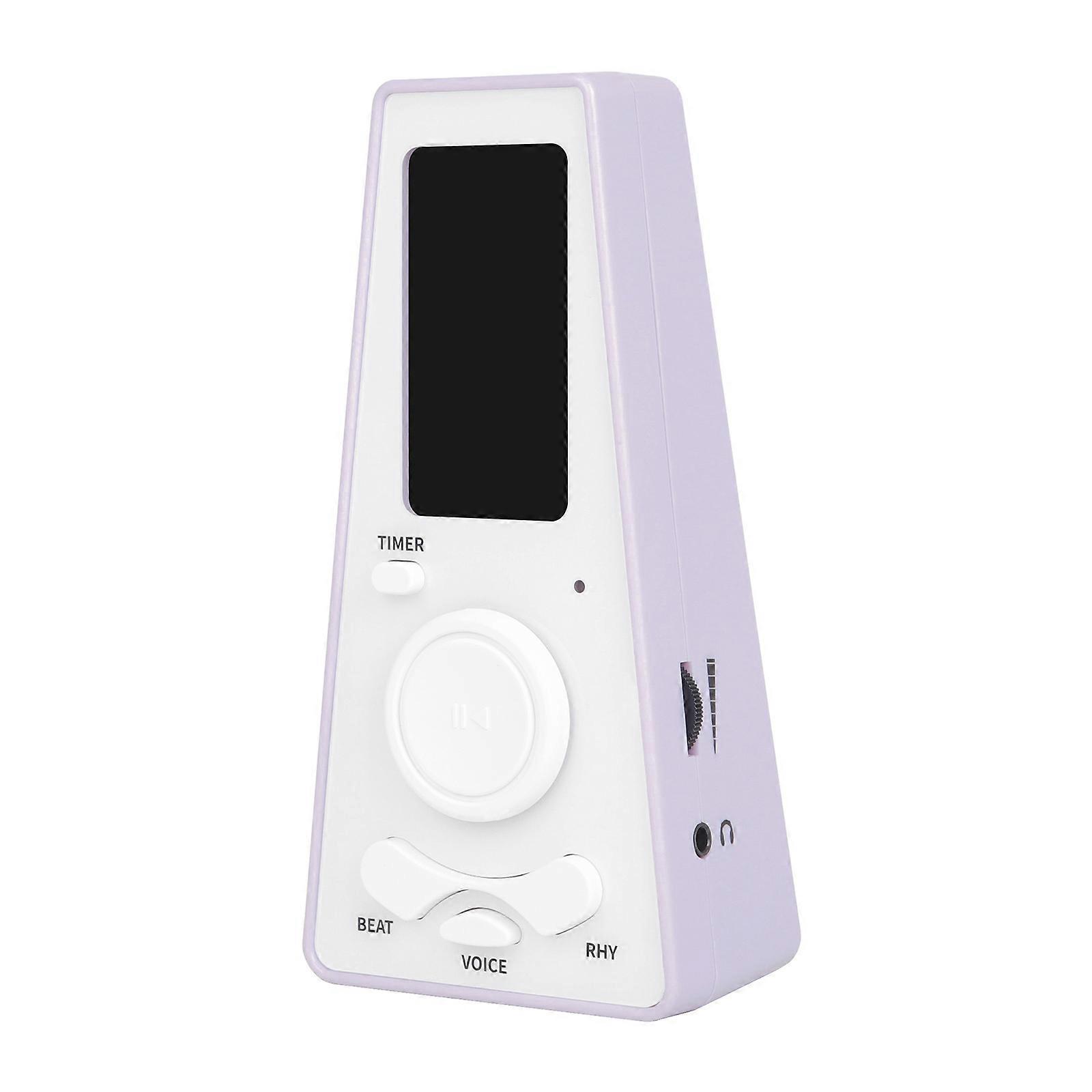 Electronic Metronome Digital Metronome Universal Metronome for Guitar Violin Drum with Timer LCD Display Volume Control Purple