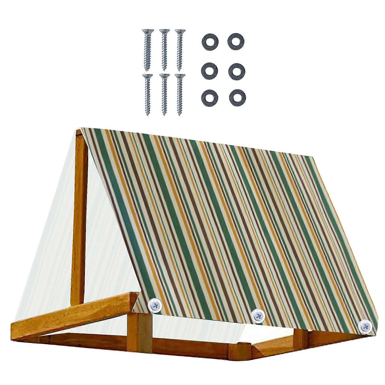 Swing set replacement roof – waterproof cover, sunproof, playground parts, shade sail Green and Yellow stripes
