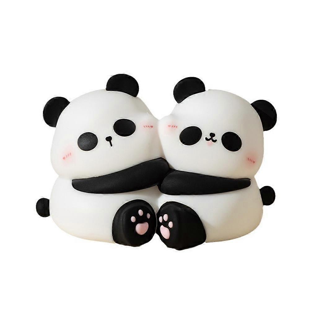 Hug Panda Gece Lambası LED Patting Lambası USB Şarj ve Takma Çift Amaçlı