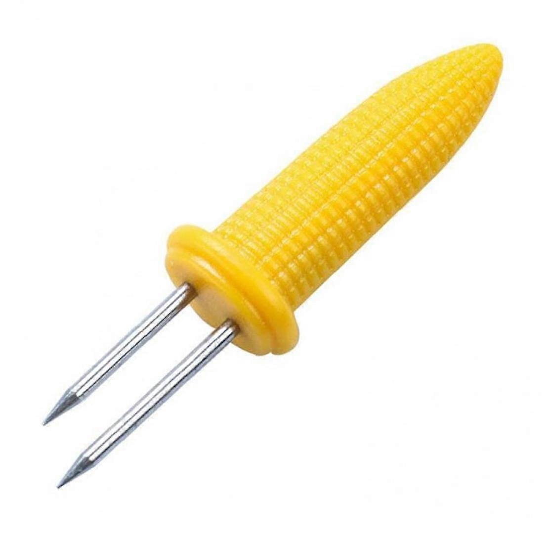 Corn Holders, Corn on the Cob Skewers, Stainless Steel Corn Fork, Silicone Handle for Kitchen Barbecue, Camping, Picnic, Pack of 10 Ref: 5364