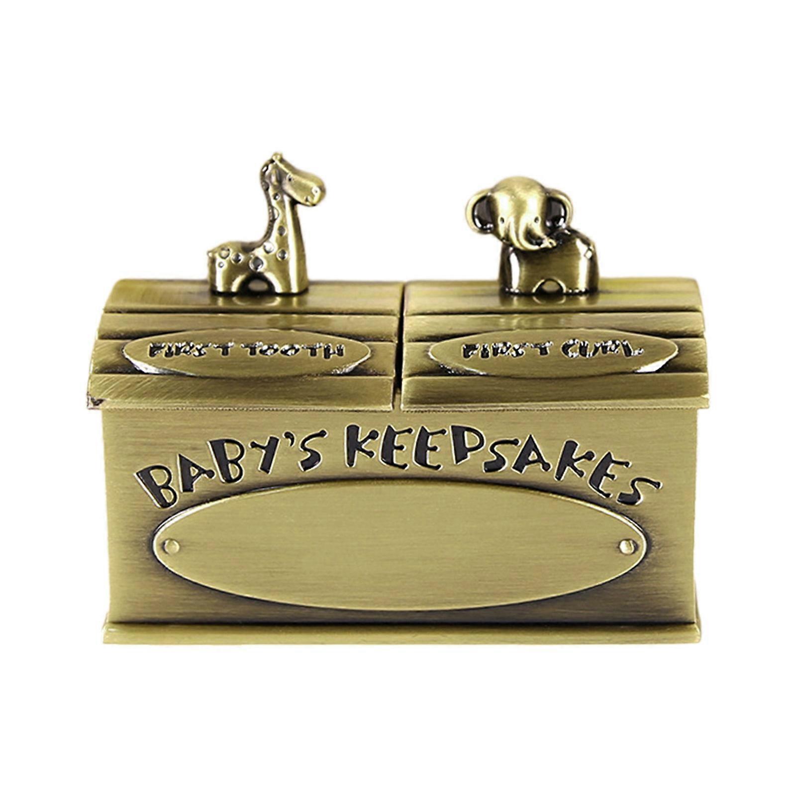 Baby Teeth & Curl Box Baby First Tooth and Curl Keepsakes Box Kids Teeth Curl Container Gift Box Baby Collection Box  Qinggu