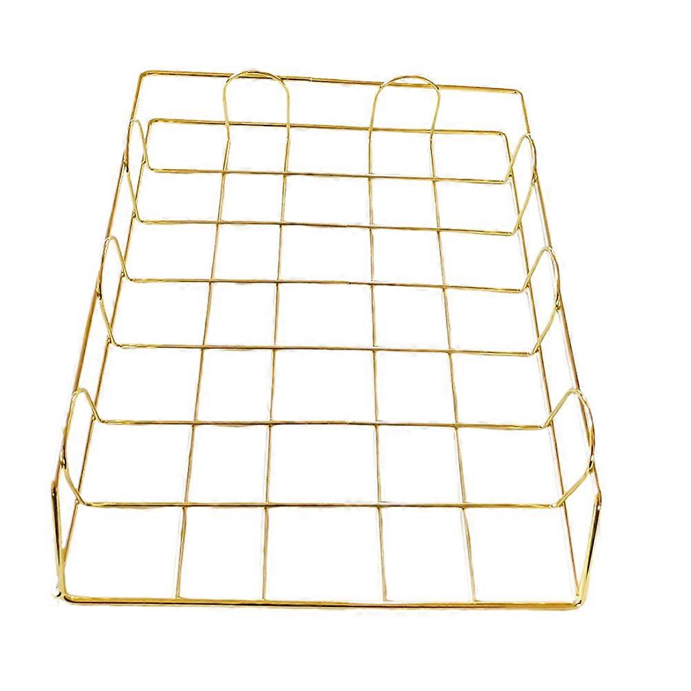 Stylish Document Holder, Iron Art Organizer for Enhanced Workspace Productivity