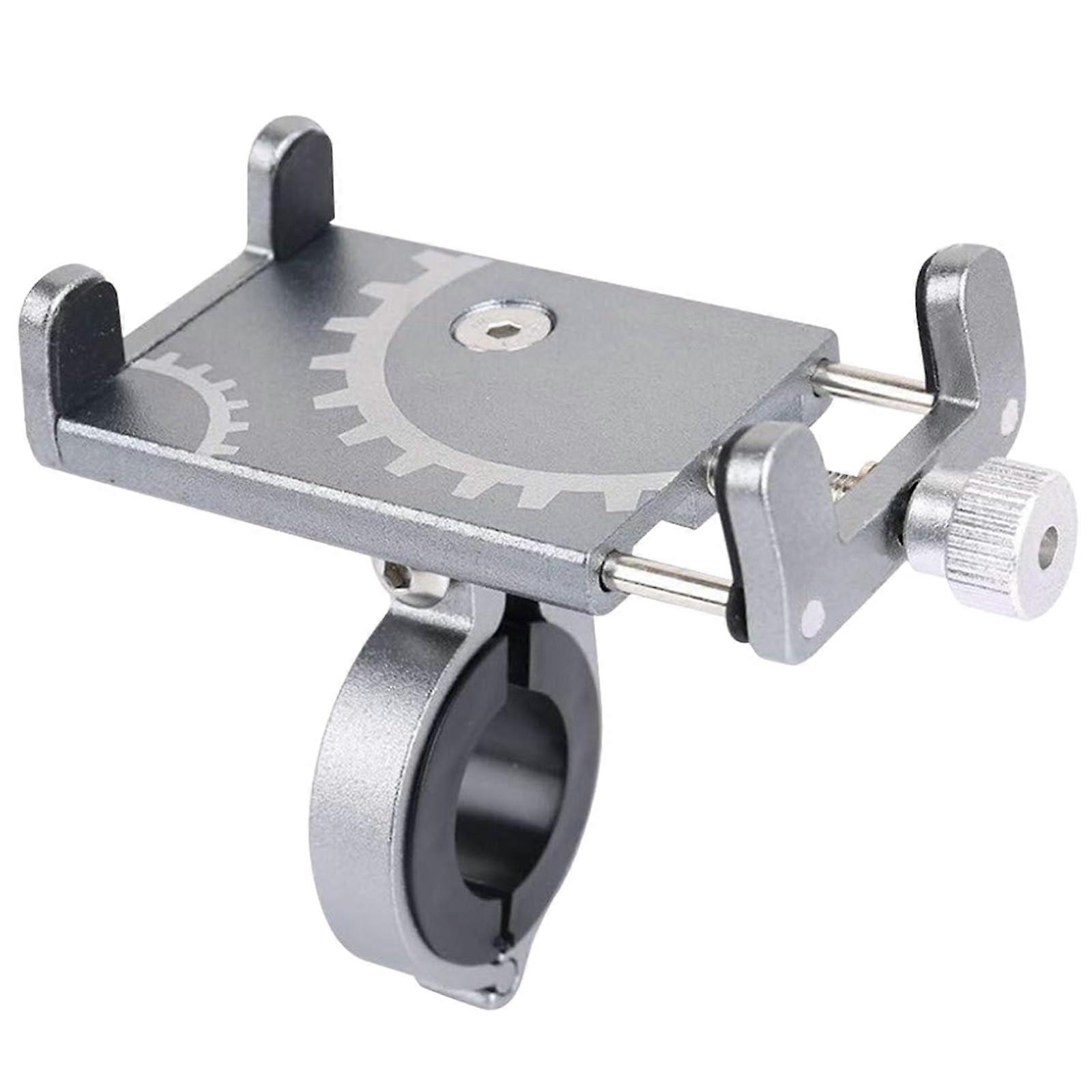 360 Degree Rotation Aluminium Phone Holder for Bicycles, Removable Handle Mount, Compatible with Smartphones
