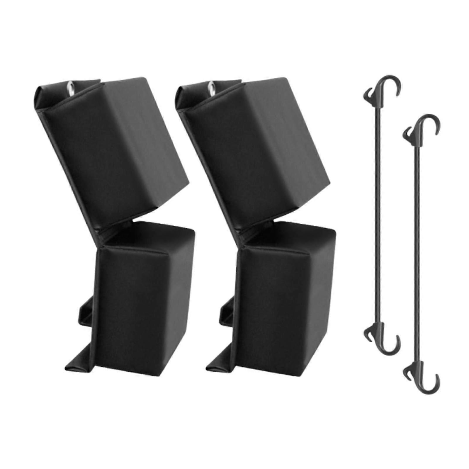 2 Pieces Pwc Boat Fender High Performance with Elastic Cords Protector Black