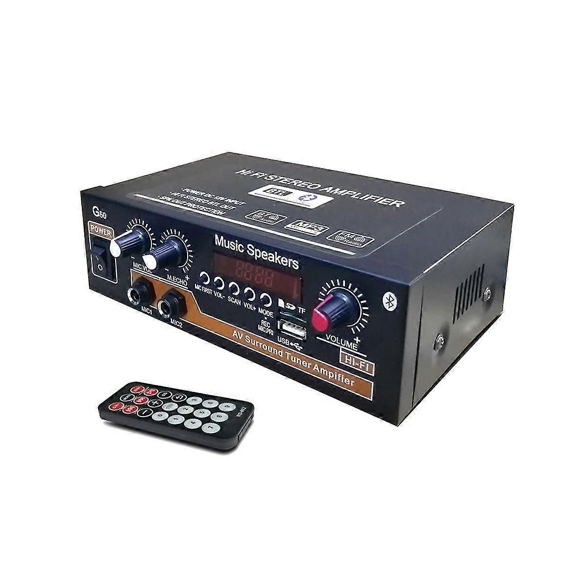 G50 Digital Amplifier Multi-Functional Dual Amplifier Audio Stereo Amplifier Car Accessories EU Plu