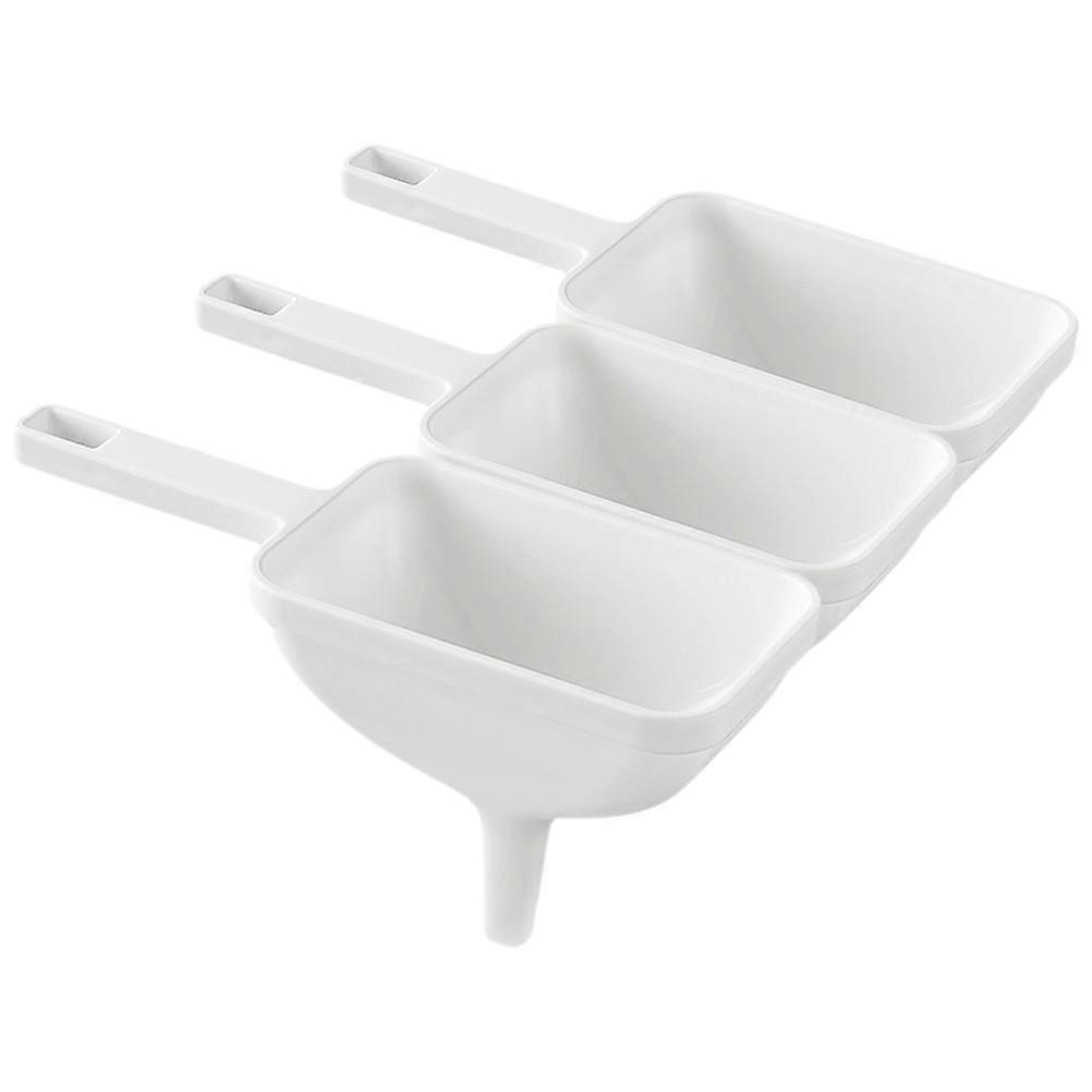 Large Diameter Funnel Wear-Resistant Flask Funnel Travel Soy Sauce Dispensing 3Pcs