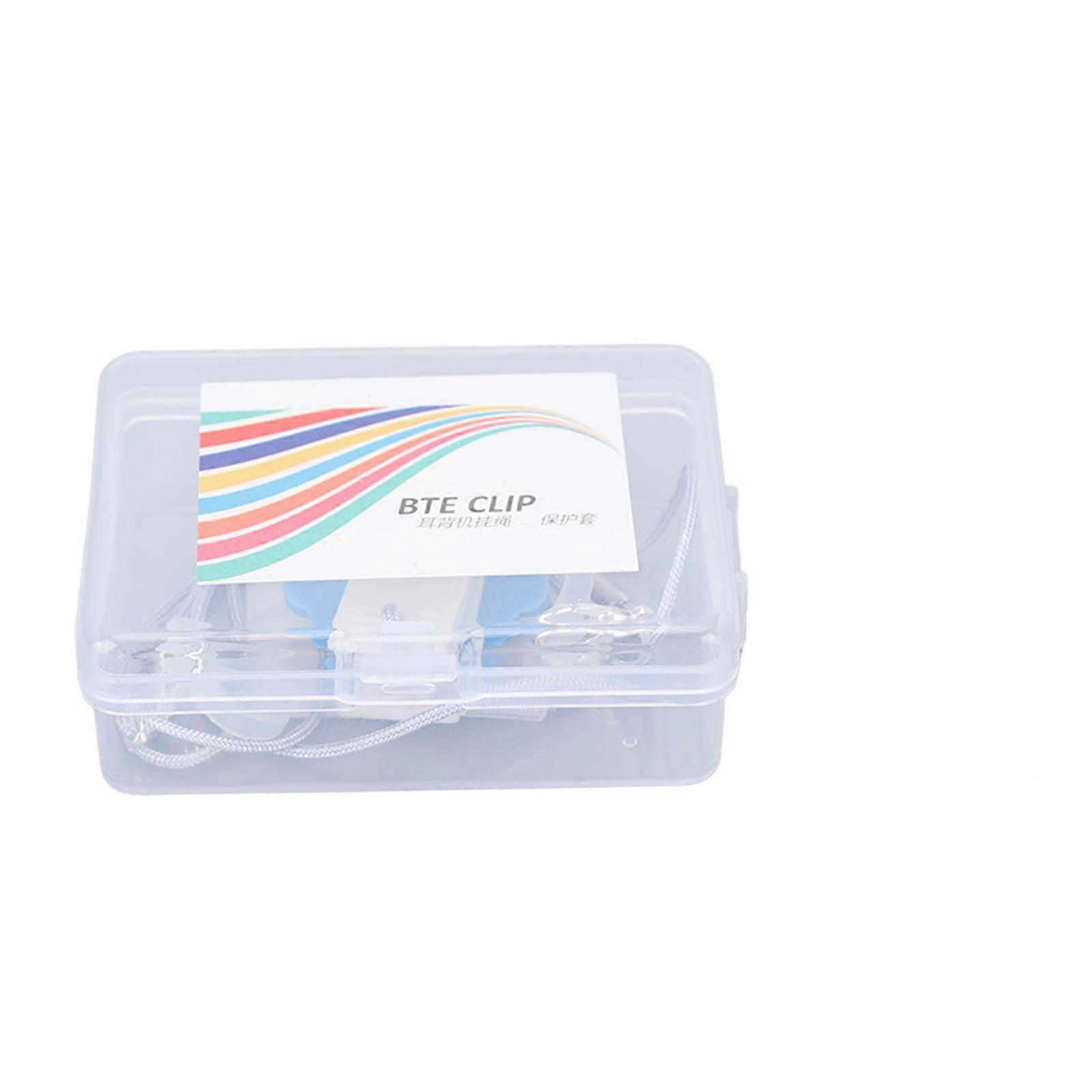 2025 Latest Model Hearing Aid Clip Holder 2 Fixation Rings Cute Pattern Preven...