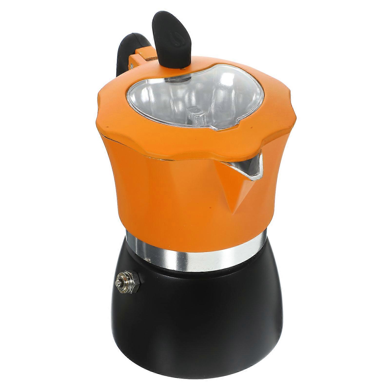 Espresso Coffee Pot Pot Suitable For Cafe Use Octagonal Shape Yellow Color Plastic Material Brewing Coffee 1Pc