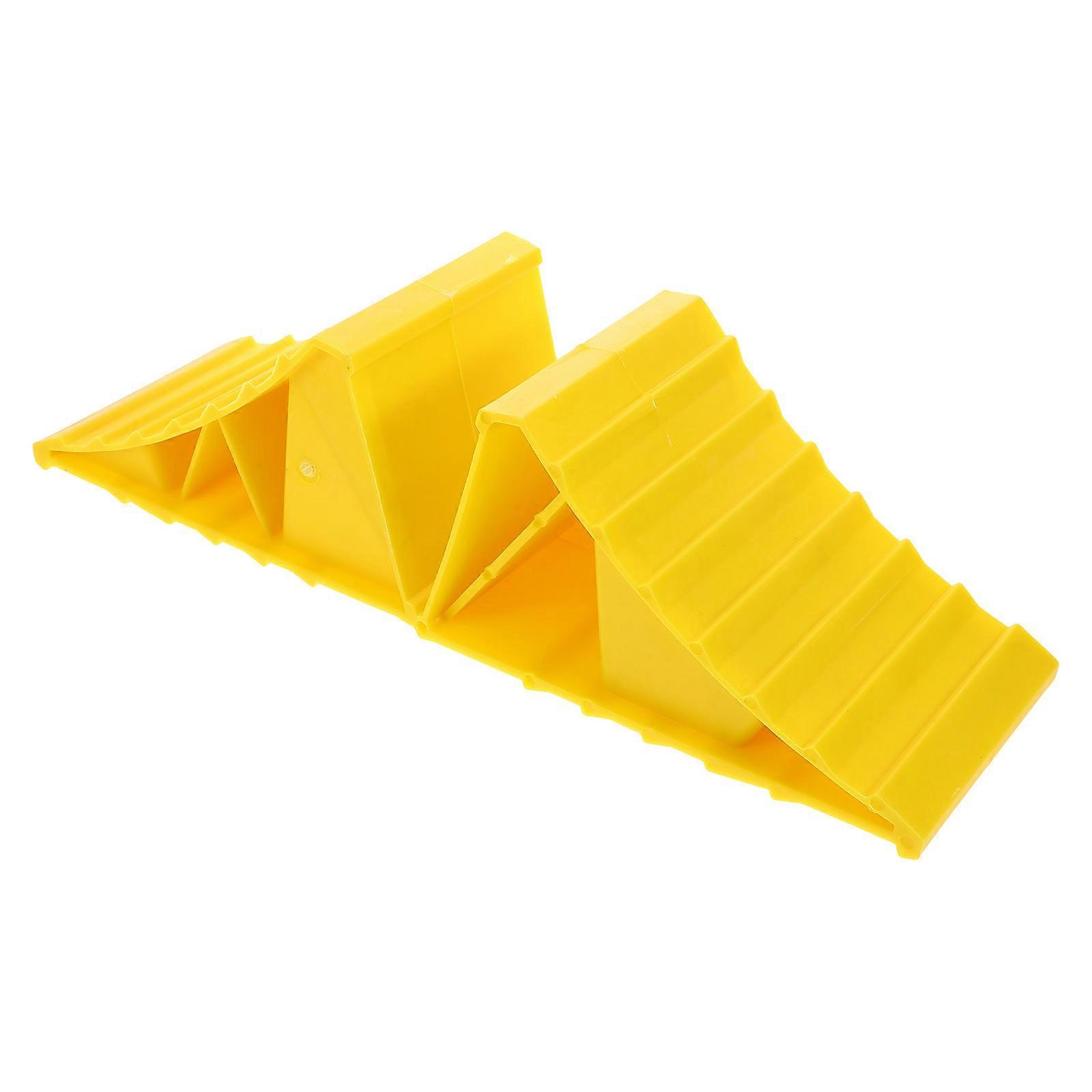 Portable Durable Plastic Wheel Chocks for Cars, RVs, Trailers – Slip Resistant Vehicle Stop Blocks for Parking on Slopes