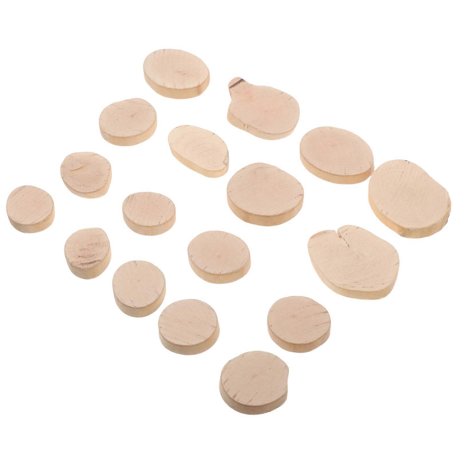 Unfinished Wood Small Unfinished Wood Slices Diy Crafting School Assignments Log Piece 5.50X4.50X1.00CM Khaki 1Set