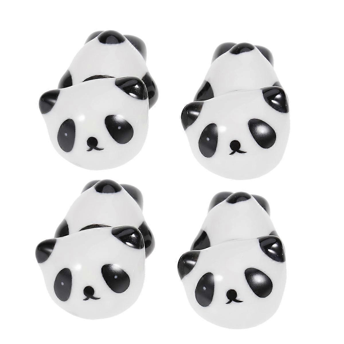 Ceramic Animal Chopstick Holder Panda Style Desktop Decoration For Friends And Relatives 4Pcs