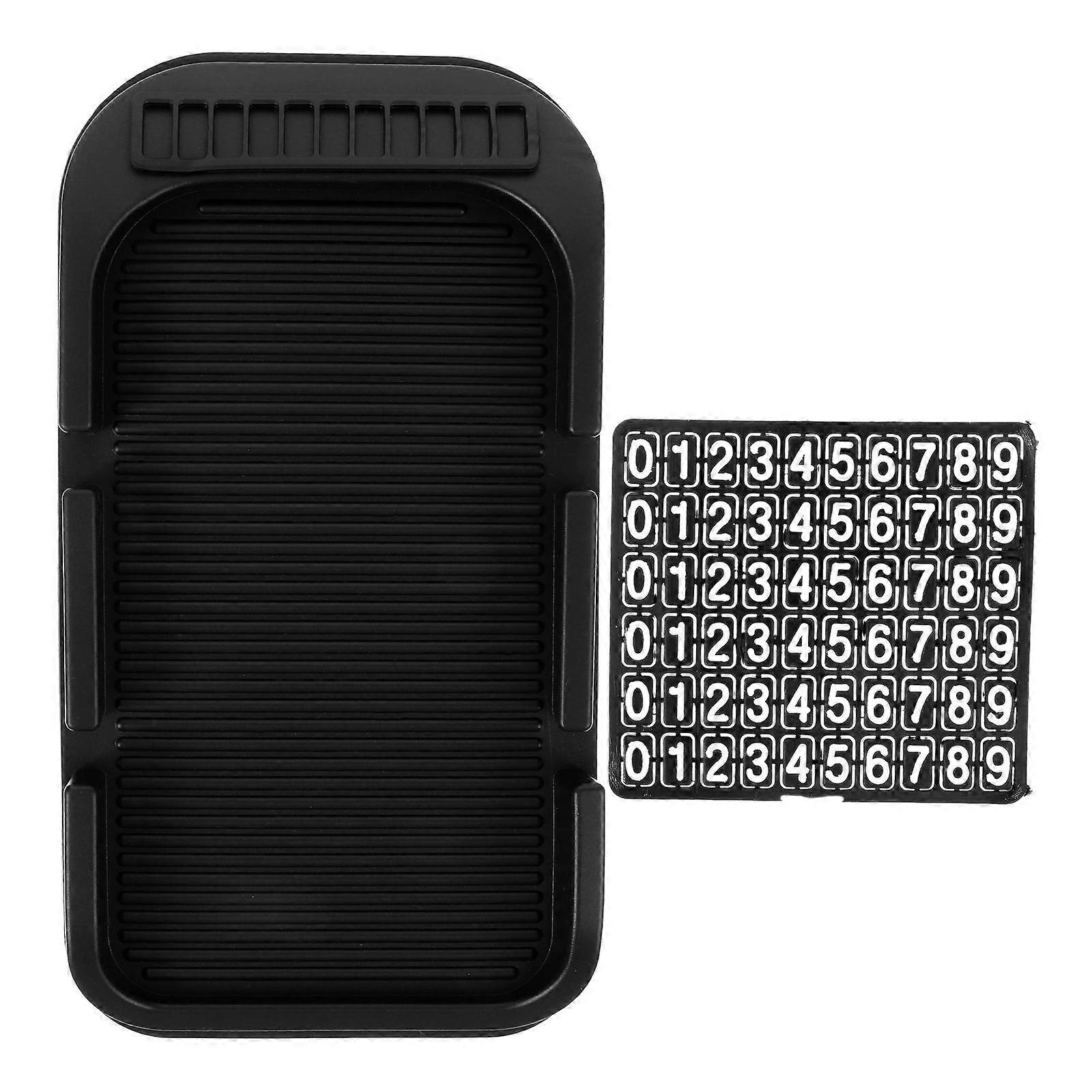 Non Slip Car Dashboard Mat for Phone, Sunglasses & Keys – Durable, Multi Functional Double Slot Design for Safe Driving