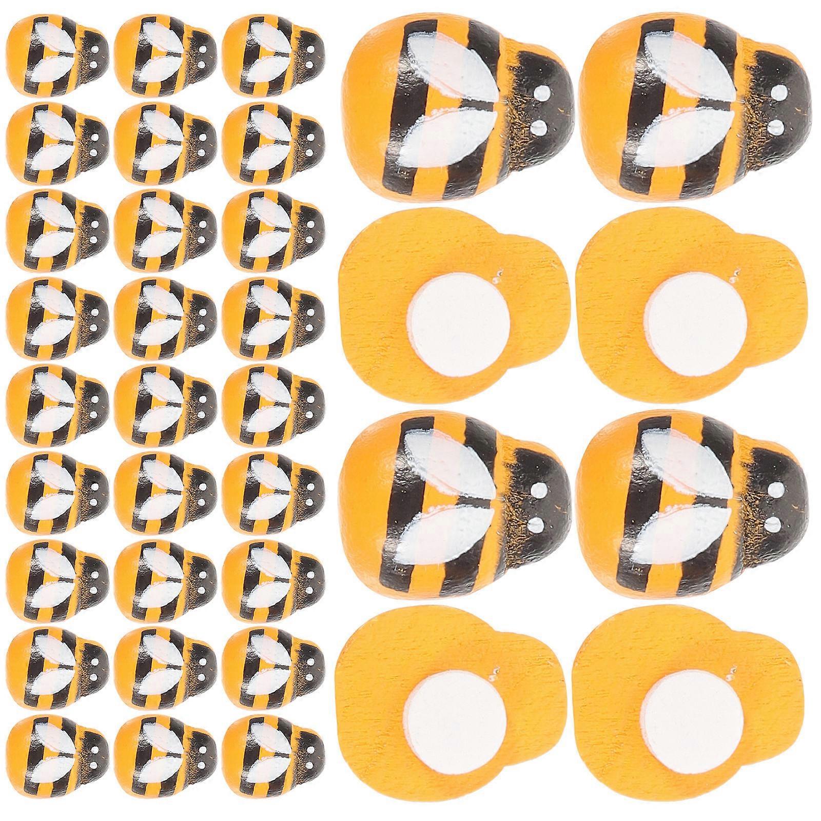 Creative Fridge Magnet Cartoon Mini Bee Shape Decoration for Kitchen 100Pcs