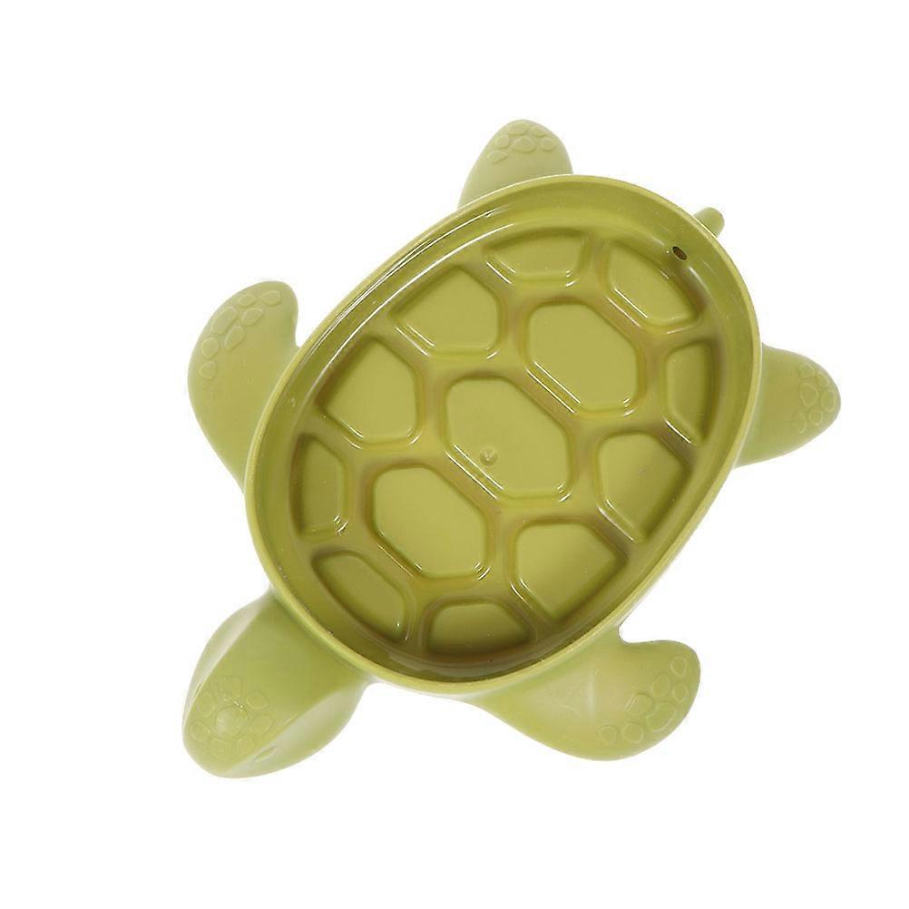 Shower Soap Tray Turtle Shape Reduce Bacteria Growth Counter Top Bathroom 16.1x13.4x4.6cm Green 1PC