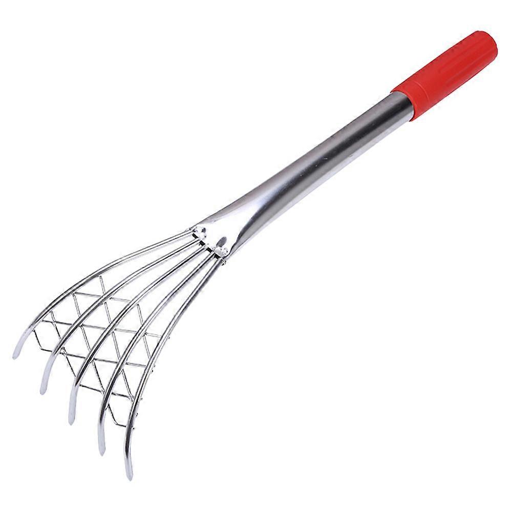 Rake with Mesh Net Clamming Rake for Beach Activity 40x12.5cm Stainless Steel 1Pcs
