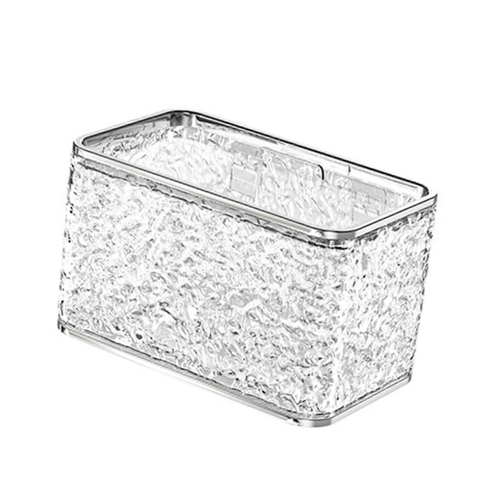 Spacesaving wallmounted tissue dispenser Transparent paper towel holder Stylish shelf for home and office Transparent Silver Single Layer