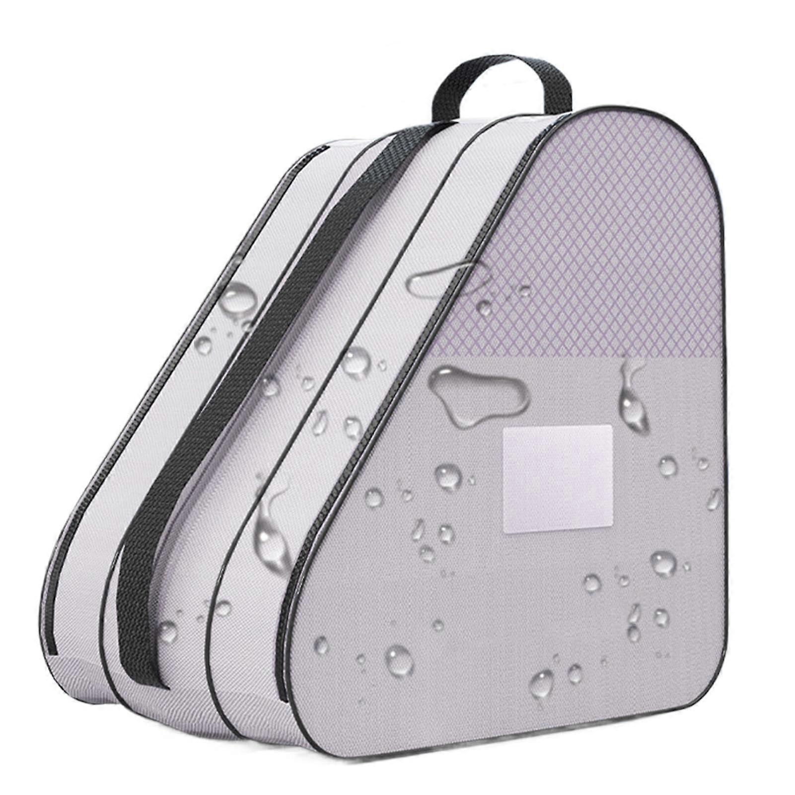 Eiskunstlauftasche – breathable carrying bag for ice skates, adjustable shoulder strap for children and adults, Violet