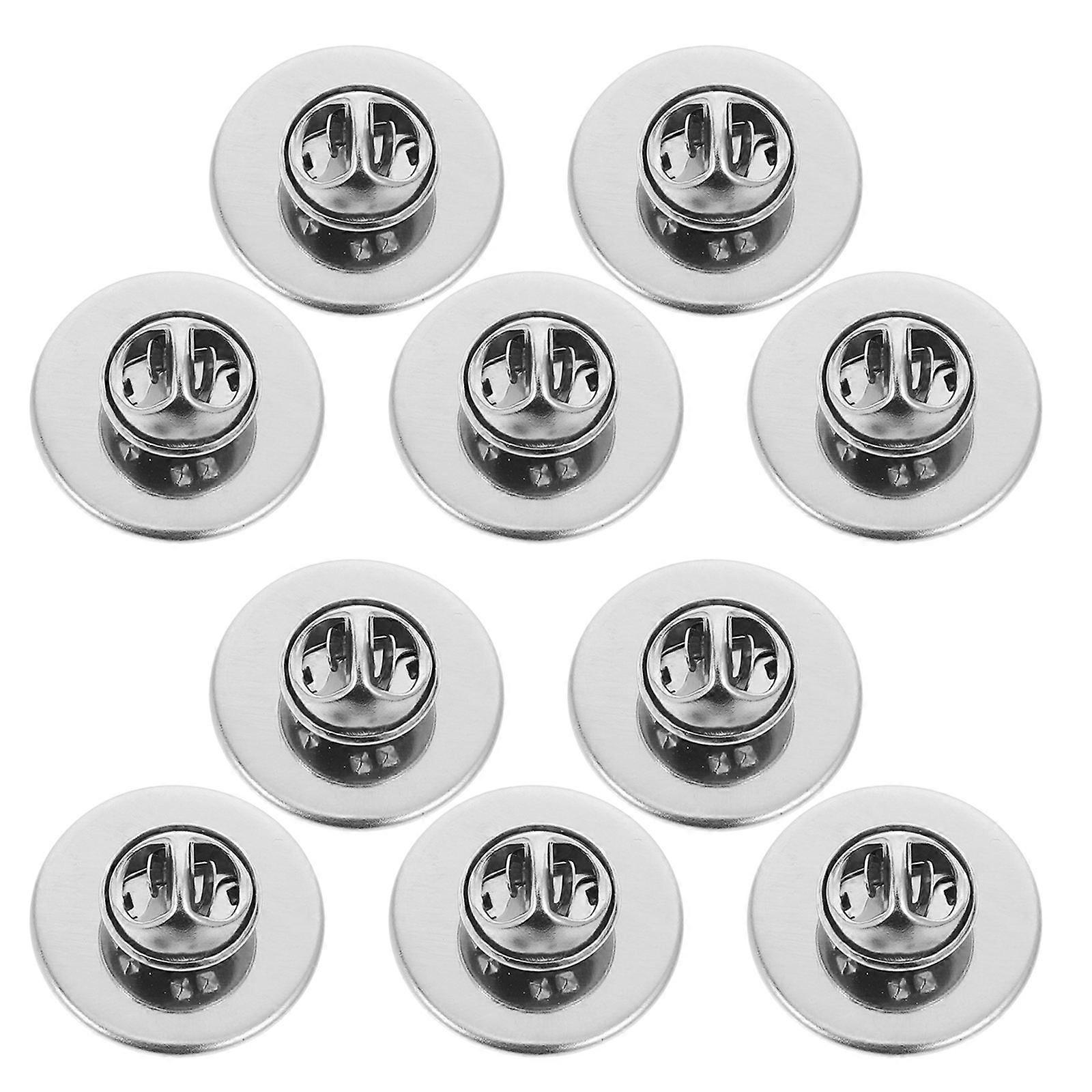 Stainless Steel Locking Pin Backs for Enamel Pins & Badges – Durable Clutch Backs for DIY Jewelry & Craft Making (10pcs)