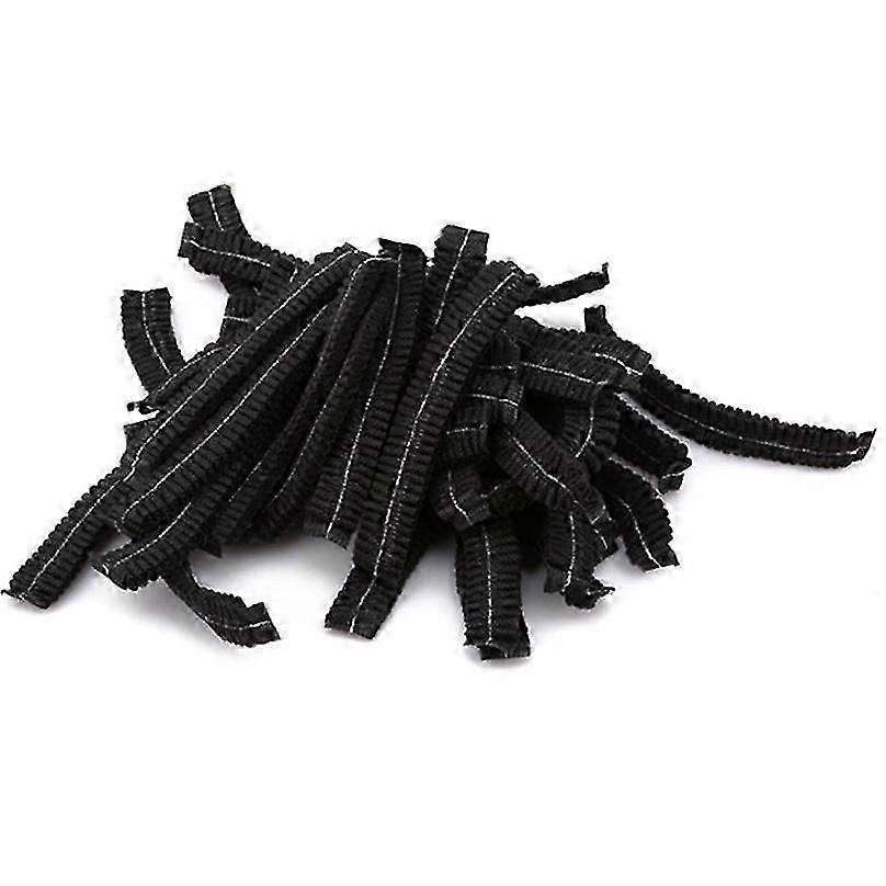 100pcs Disposable Non-Woven Hair Net Cap Anti-static Elastic Head Cover