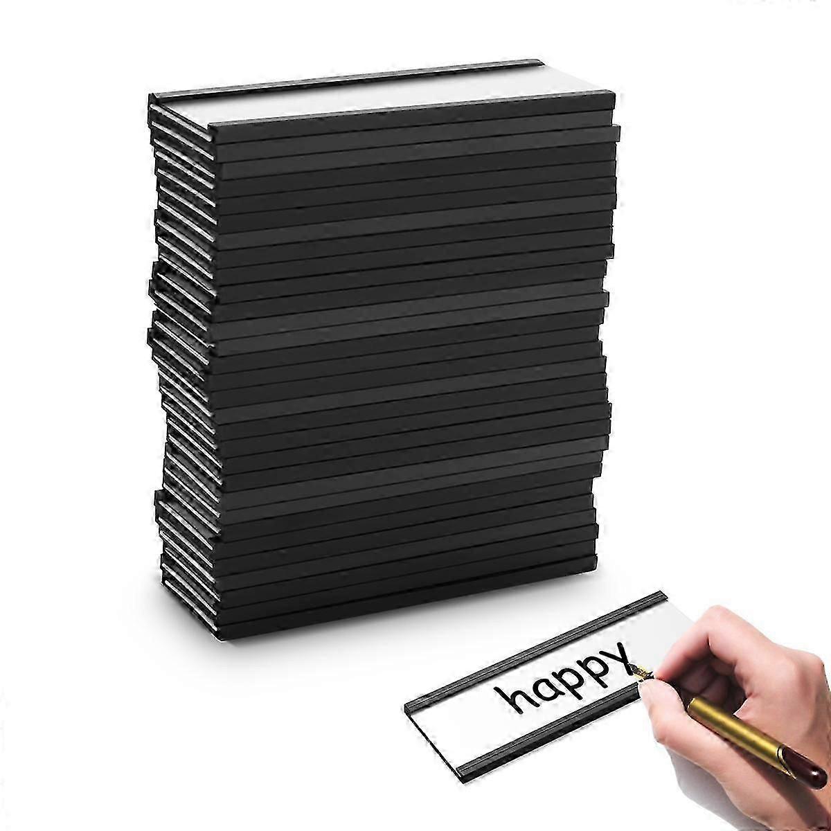 30Pcs Magnetic Label Holders with Magnetic Data Card Holders with Clear Plastic Protectors for Meta