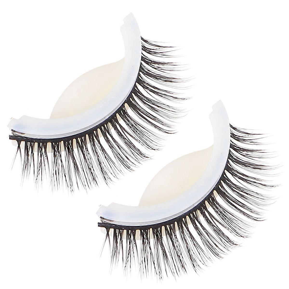 Reusable Thick False Eyelashes   Self Adhesive Long Makeup Lashes for Natural Look, Comfortable Soft Fiber Extensions for Party, Wedding & Daily Use
