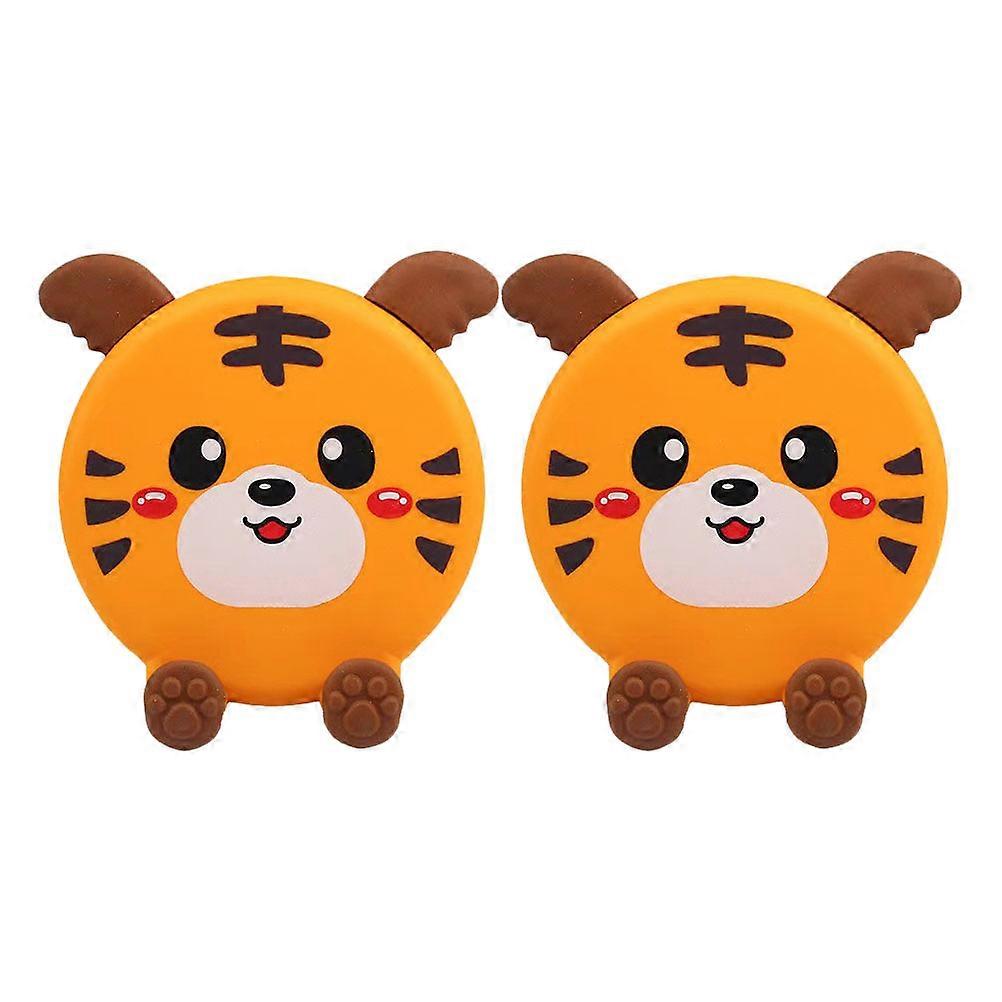 Desktop Phone Stand Cute Cell Phone Holder for Live-Streaming Orange 10X10cm Humanized Design 2Pcs