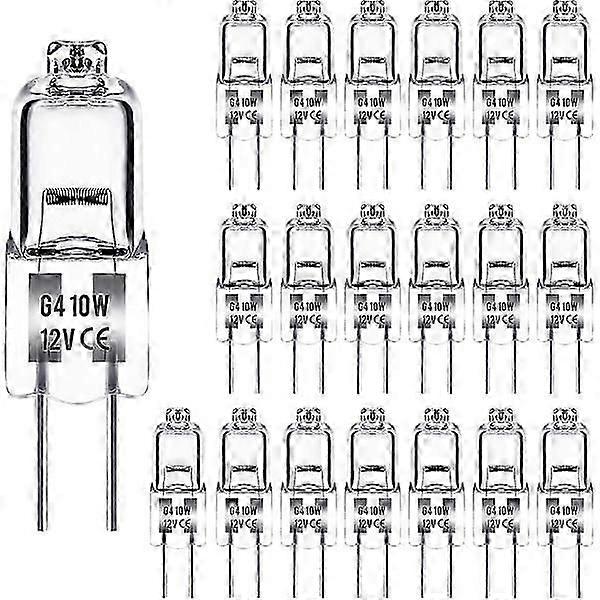 Λαμπτήρες αλογόνου G4 10W 12V - Θερμό λευκό - 20 Pack