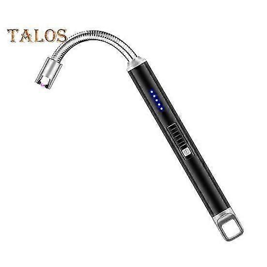 1 Set Electric Arc Igniter Visible Power Energy Saving Long Handle Drop-resistant Charcoal Candle USB Rechargeable Camping Equipment