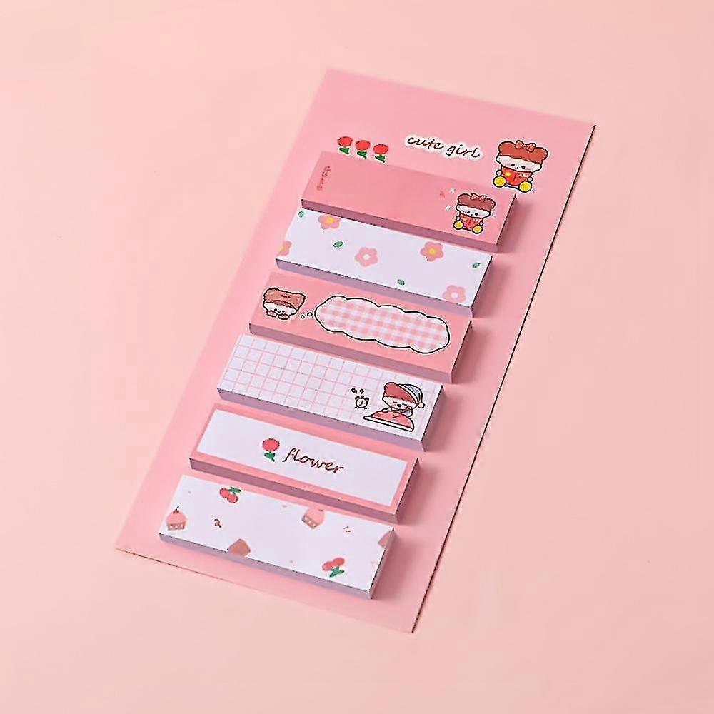 Multicolore Cartoon Mini Memo Pad Sticky Notes Set per Ufficio e Forniture Scolastiche