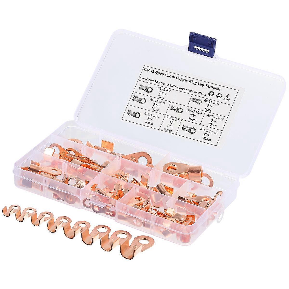 Splice Connectors For Wiring Circular Splice Crimp Terminal Car Acid Pickling Process Flat And Smooth 90Pack