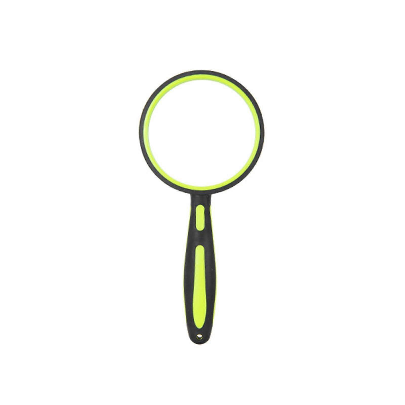 510x Magnifying Glass Handheld Loupe with NonSlip Rubber for Senior Reading, Kids Nature Exploration, Handheld Reader, 60mm Green