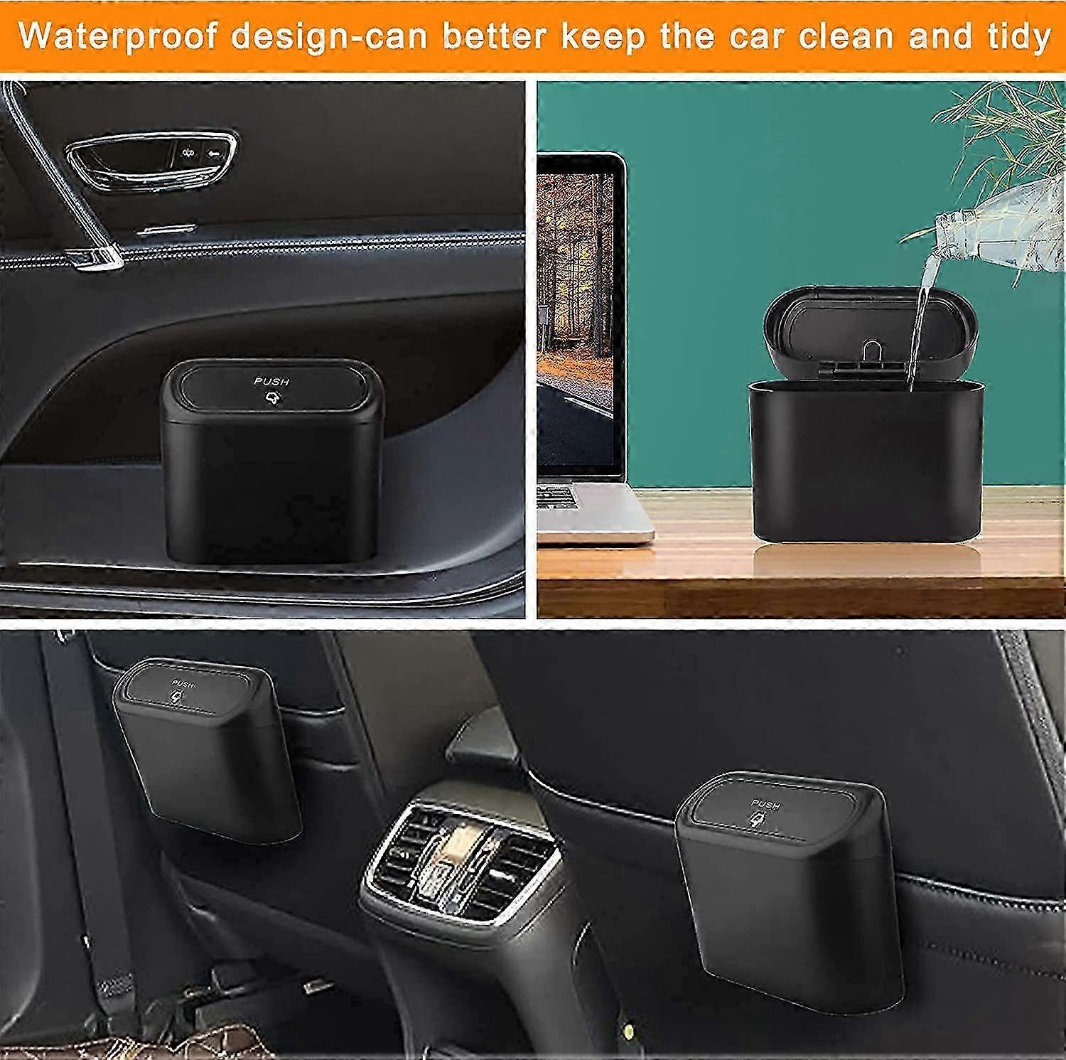 Compact Car Waste Bin Suitable for Various Vehicles (Black Color)