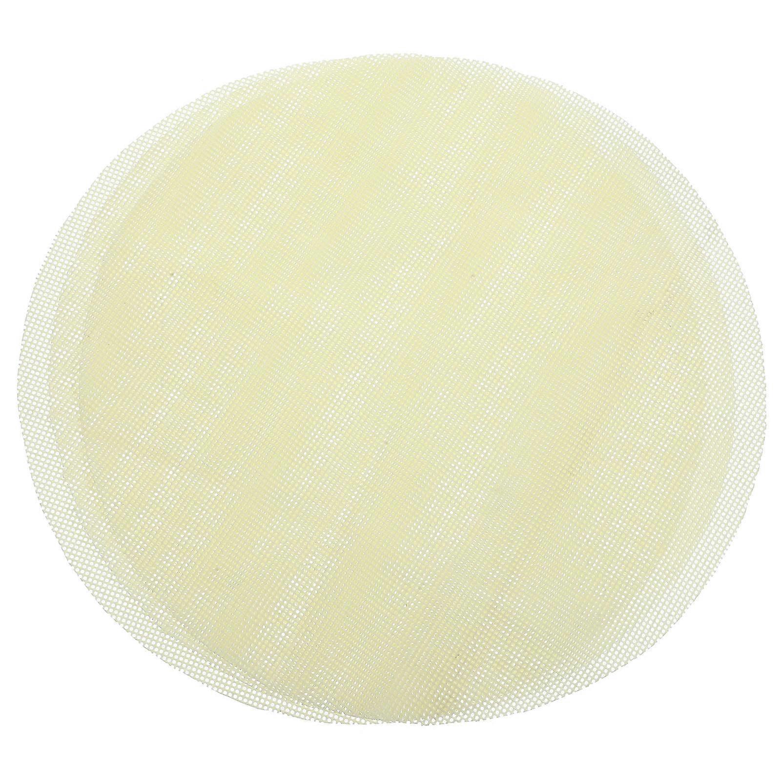 Steamed Buns Mesh Non Stick Baking Mats For Households Even Heating 32.00X32.00X0.10CM Light Yellow 3Pcs