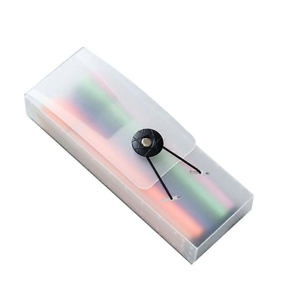 Plastic Pens Case Multi-Functional Translucent Pencil Box Stationery Storage for Students Simple Design 3Set