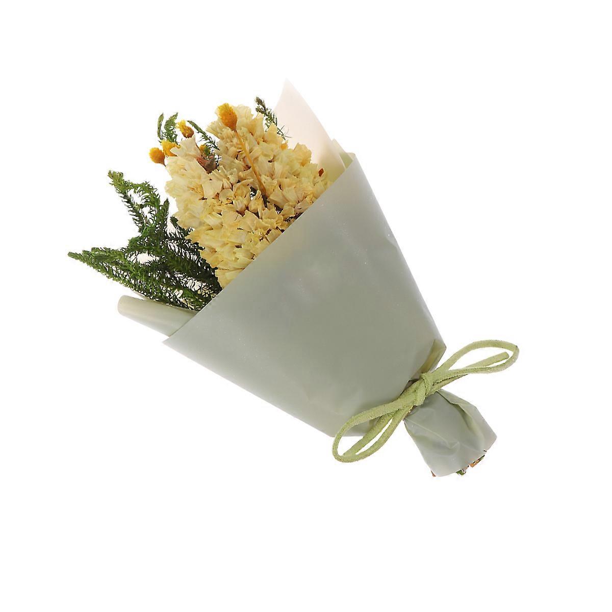 Artificial Flower Box Dried Flower Home Decoration Desktop Adornment Square Shape Style 12 Mini Size LED Light 1Pcs