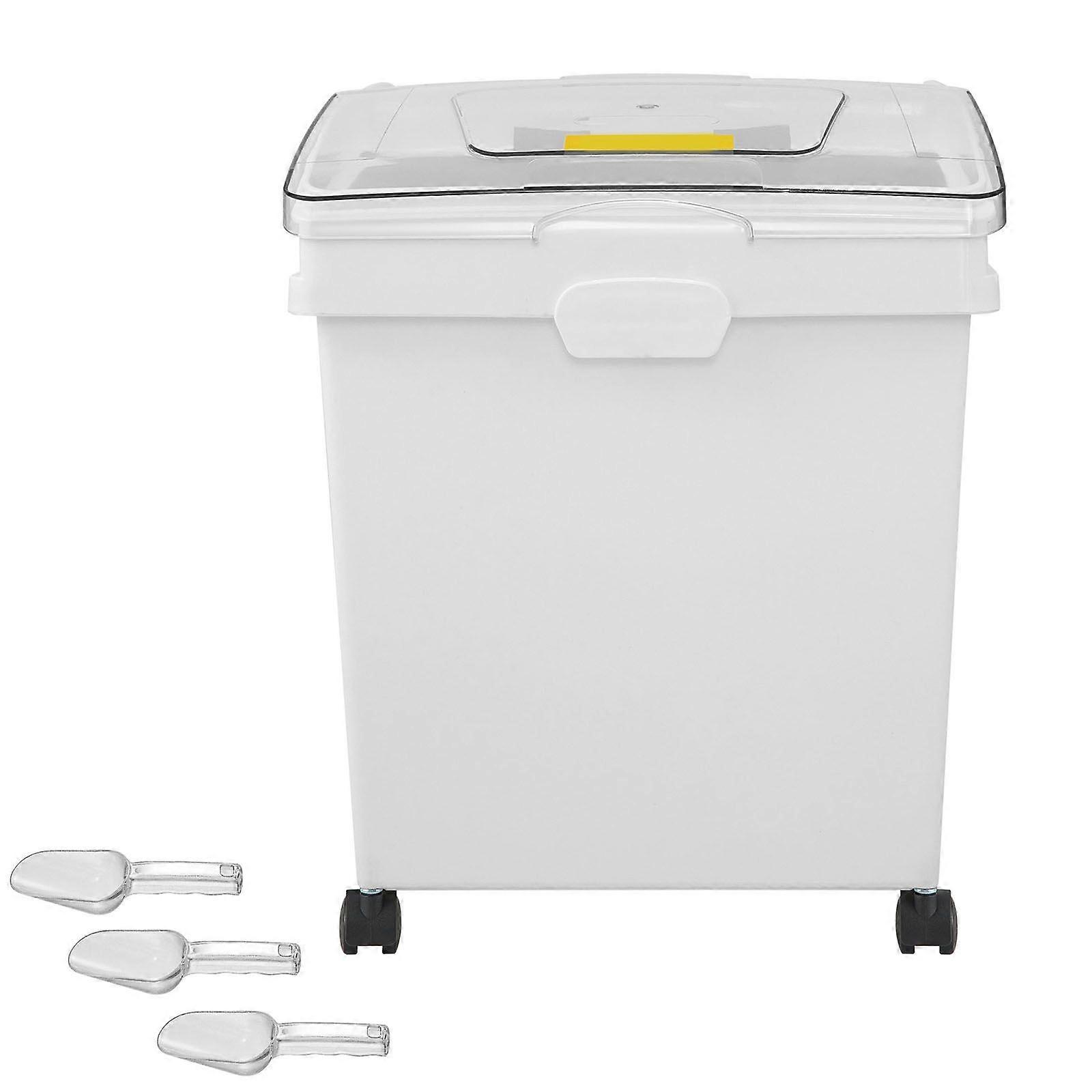 Ingredient Bin, 8.8 Gallons Capacity Ingredient Storage Bin, PP Material Flour Bins On Wheels