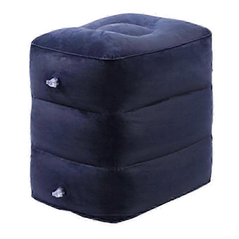 Type D PVC Flocking Inflatable Travel Foot Rest Pillow Leg Cushion Pad